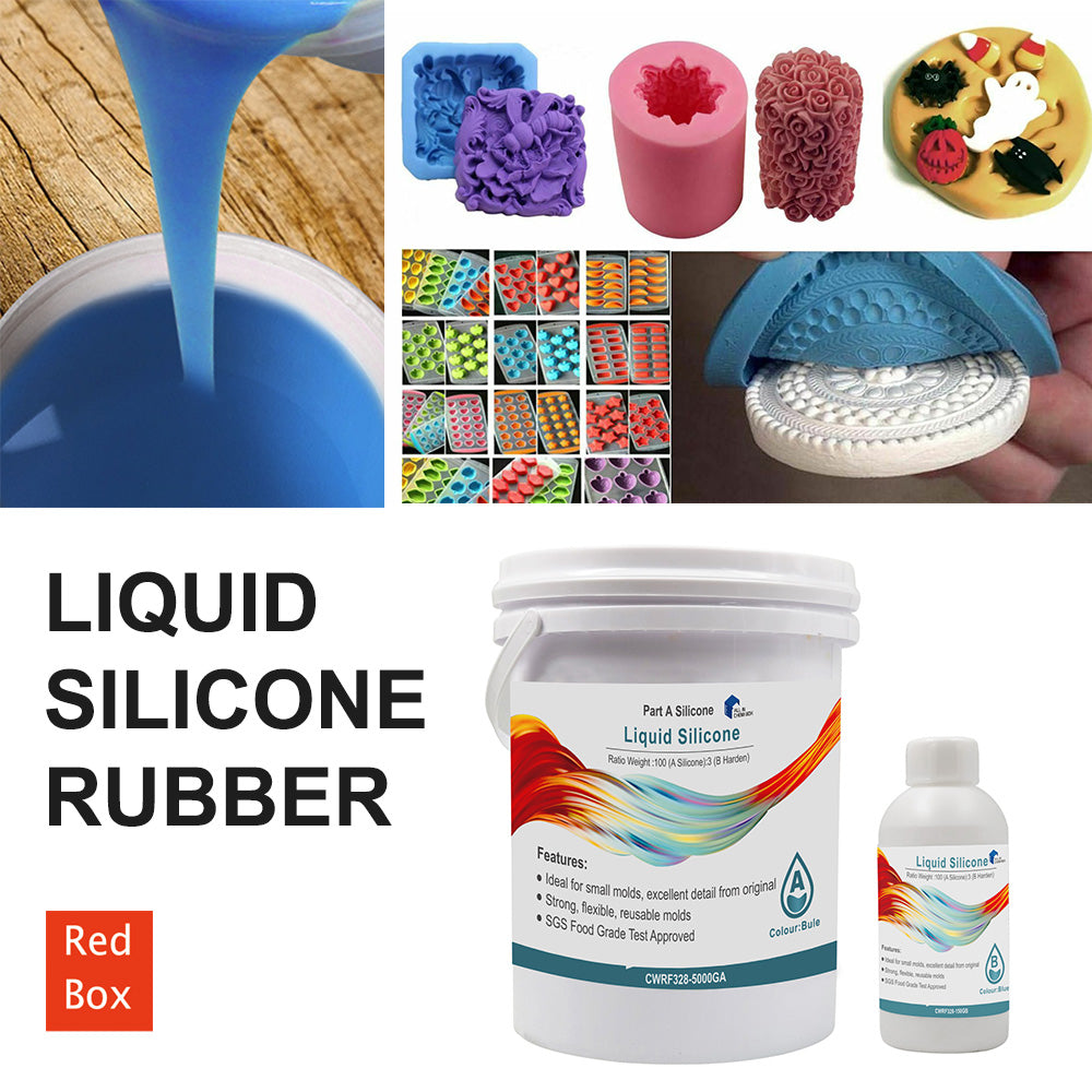 SH25 Liquid Silicone Rubber Mould Making Kit 100:3 Mix - 1Kg 5Kg 10Kg Blue