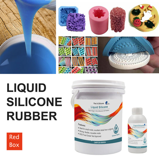 SH25 Liquid Silicone Rubber Mould Making Kit 100:3 Mix - 1Kg 5Kg 10Kg Blue