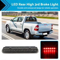 1x LED Rear High 3rd Brake Light Suitable For Toyota Hilux VIGO SR5 04-15 Smoked