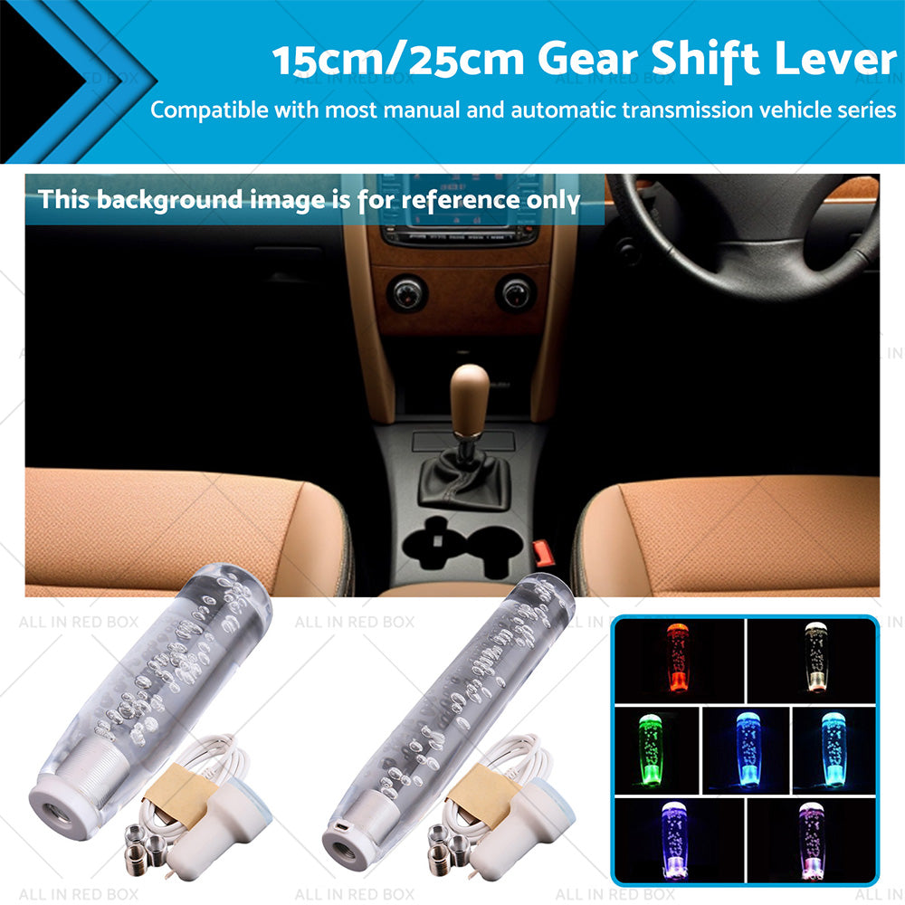 Universal Car Manual Gear Shift Knob Stick Lever LED Light Gear Lever 15cm/25cm