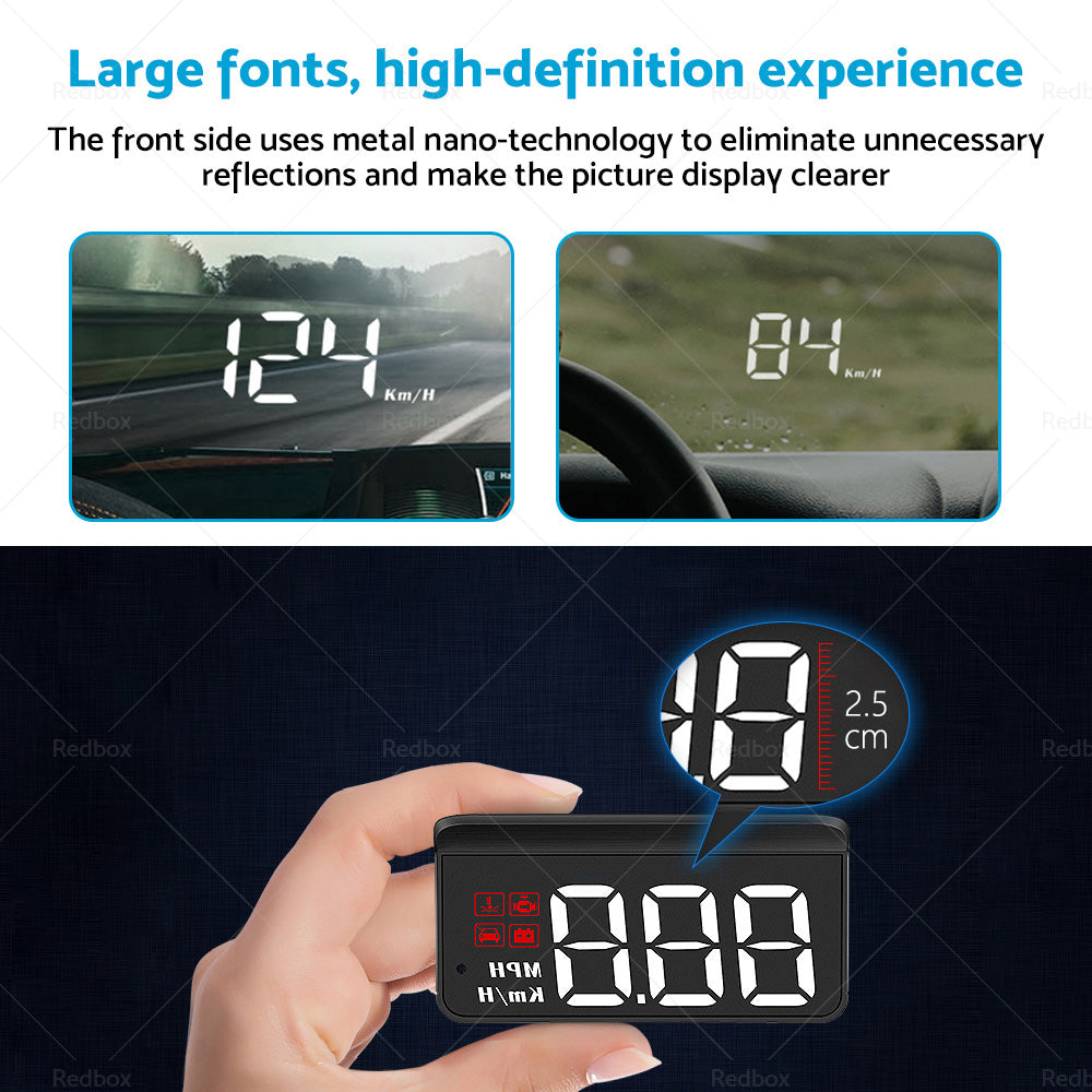 Universal HUD Head UP GPS Speedometer Digital Display Car Speed Warning OBD2 II