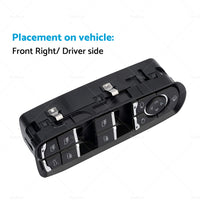 7PP959858R Window Lifter Switch for Porsche Cayenne 92A Macan 95B Panamera