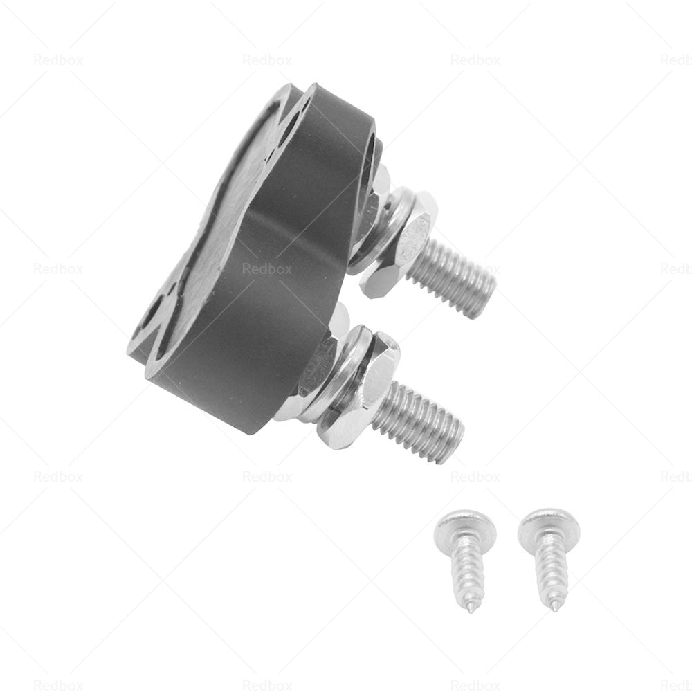 Bus Bar Terminal Block Heavy Duty Dual M6 Power Distribution Stud Black
