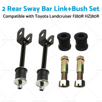 2 Rear Sway Bar Link+Bush Kit Suitablefor Toyota Landcruiser FJ80R HZJ80R HDJ80R