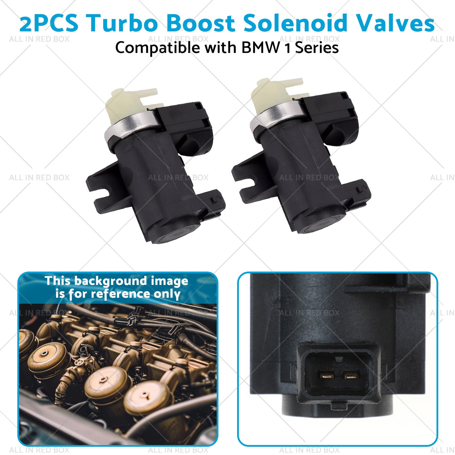 2PCS Turbo Boost Solenoid Valves Suitable for BMW 1 Series 07-15 335i 535i 550i