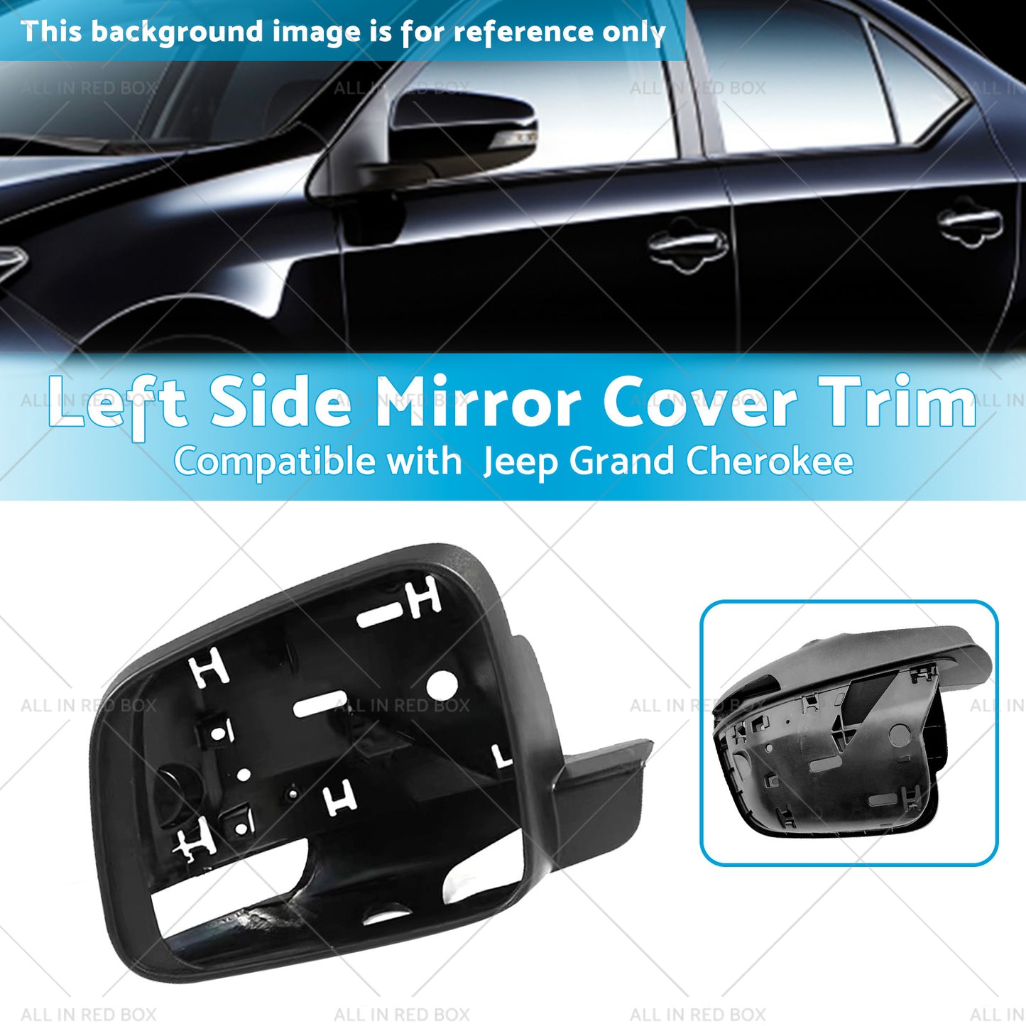 Left Side Mirror Cover Trim Frame Suitable for Jeep Grand CherokeeWK 2010-on