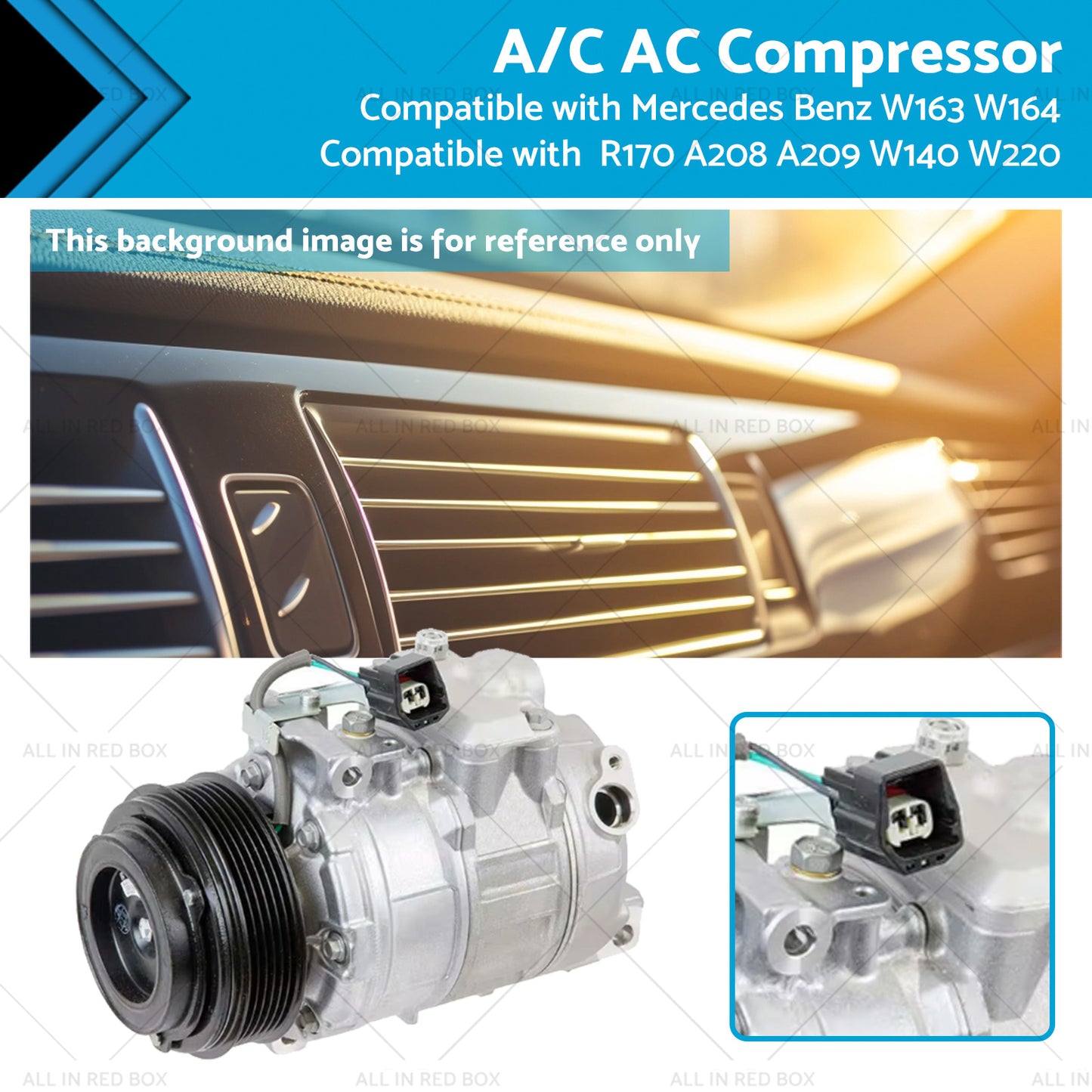 A or C AC Compressor Suitable for Mercedes Benz W163 W164 R170 A208 A209 W140 W220