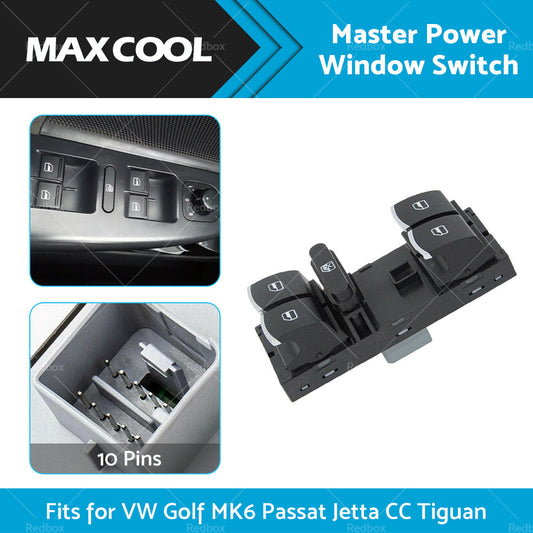 Master Power Window Switch 5ND959857 For VW Golf MK6 Passat Jetta CC Tiguan AU