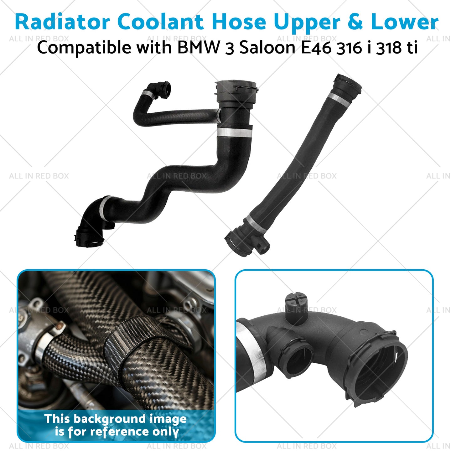 {{ Upper  and  Lower Radiator Coolant Hose Suitable for BMW 3 Saloon E46 316 i 318 ti }} - Buy Car Parts Online at {{ Kaka Auto Parts }}.