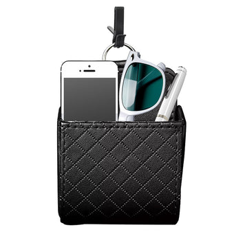 compare product Car Organizer Bag Air Outlet Dashboard Hanging Leather Car Mobile Phone Holder