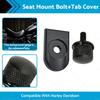 Seat Bolt Tab Screw Mount Knob Cover Suitable For Harley Sportster Dyna Softail