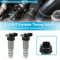 2PCS VVT Variable Timing Solenoid Suitable for BMW 650i 740i 750i 535i 550i