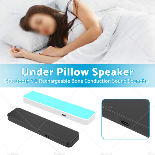 Under Pillow Speaker Bluetooth-5. 0 Rechargeable Bone Conduction Sound Soundbar