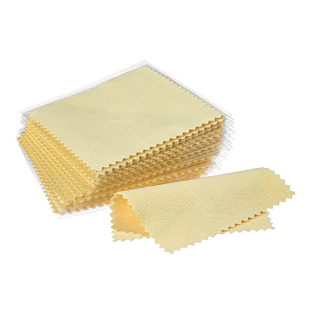 250PCS Jewelry Cleaning Cloth Wrapped For Silver Gold Brass Coin Ring