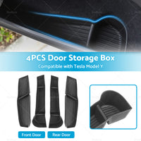 Suitable for Tesla Model Y 4PCS Front Rear Door Side Storage Box Tray Organizer