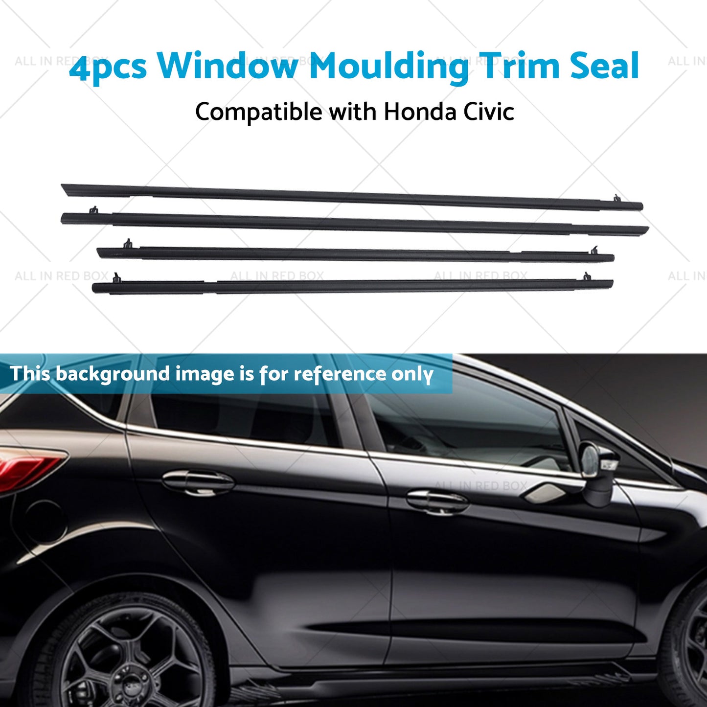 4pcs Window Door Belt Weather Strips Suitable for Honda Civic 06-11