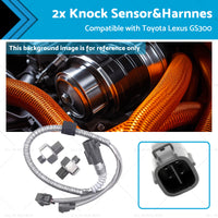 89615-12090 2x Knock Sensor and Harnnes Suitable for Toyota Lexus GS300 3. 0L 4Runner