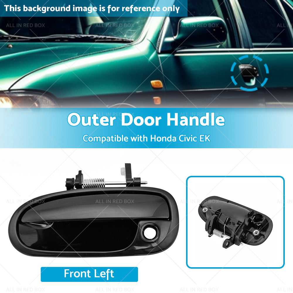 Smooth Black Front Left Outer Door Handle Suitable For Honda Civic EK 1995-2000