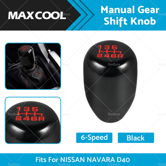 6 Speed Car Manual Gear Shift Knob Black Fits For NISSAN NAVARA D40 2004-2015