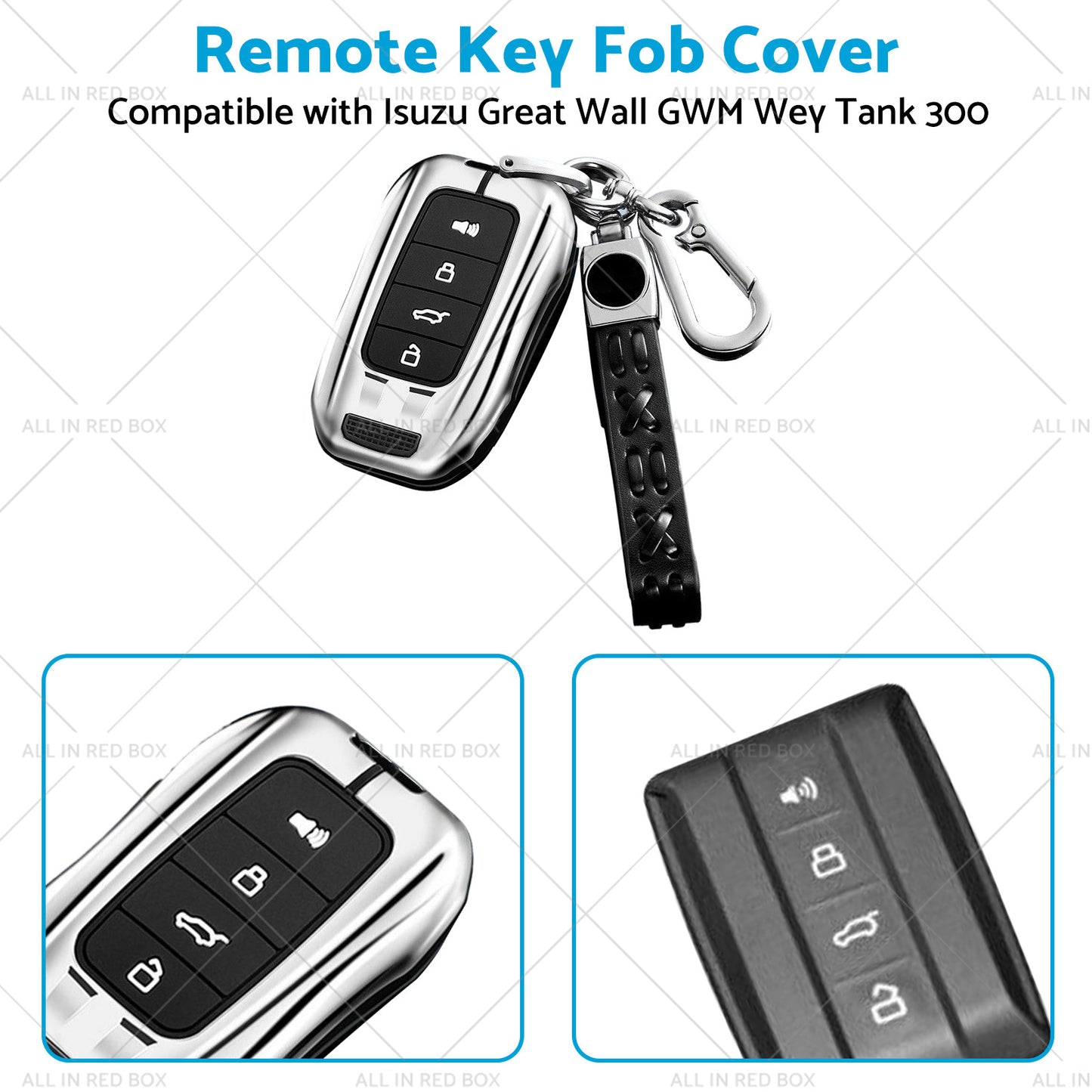 Suitable for Great Wall GWM Wey Tank 300 Alloy Car Remote Key Fob Cover Key Case