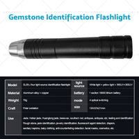 Professional Gemstone Identification Light 4 in1 LED Flashlight Gemologist Tool