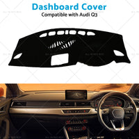 Non-Slip Dash Mat Suitable For Audi Q3 8U Series 2012-2018 Dashboard Cover Black