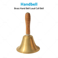Brass Hand Bell Loud Call Bell Handbell Desk Ringbell for Wedding Festival