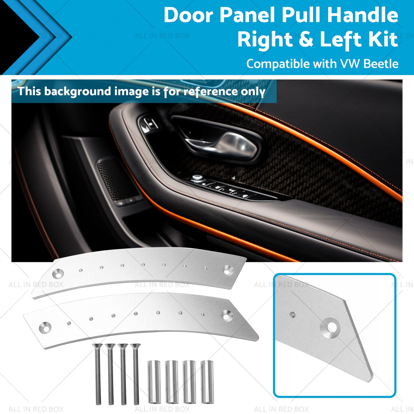 Aluminum Door Panel Pull Handle Right and Left Kit Suitable For VW Beetle 1998-2010