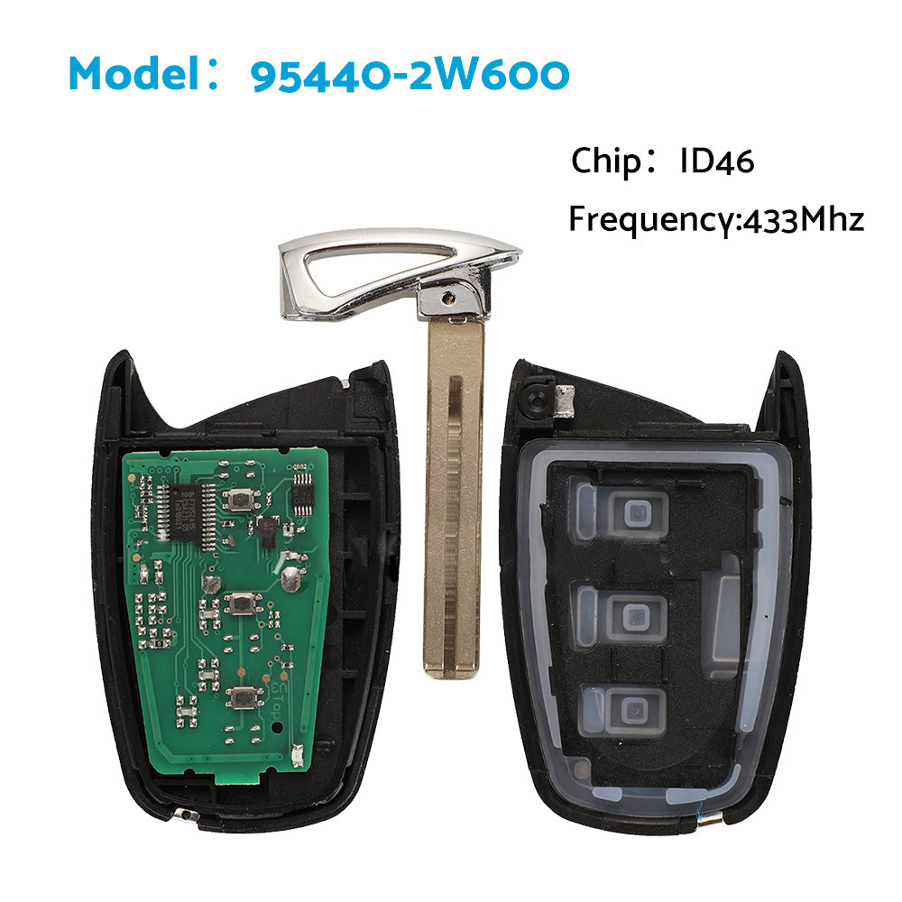 Complete Remote Auto Key Fob Suitable For Hyundai Santa Fe 2012-2016 433MHz ID46