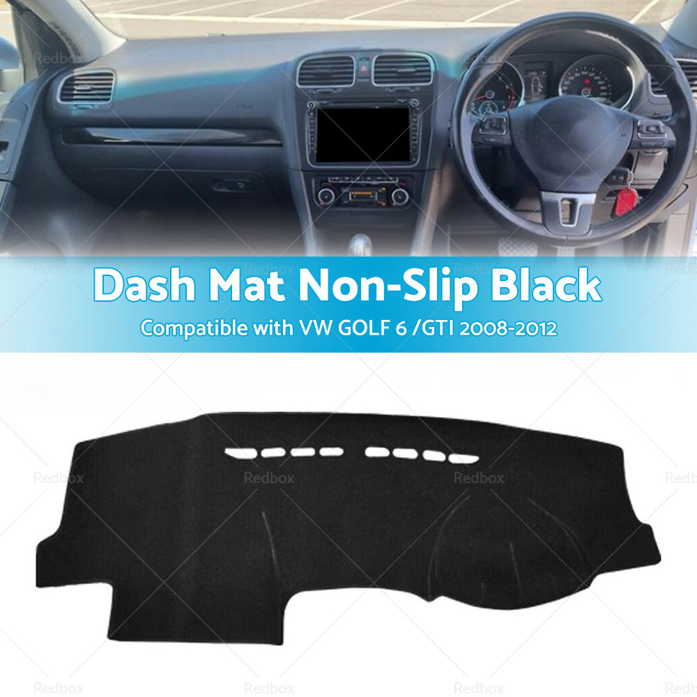 Non-Slip Dash Mat Suitable For VW GOLF 6  GTI 2008-2012 Dashboard Cover Black