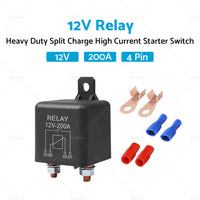 12V DC 200A Car Relay Heavy Duty Split Charge High Current 4Pin Starter Switch