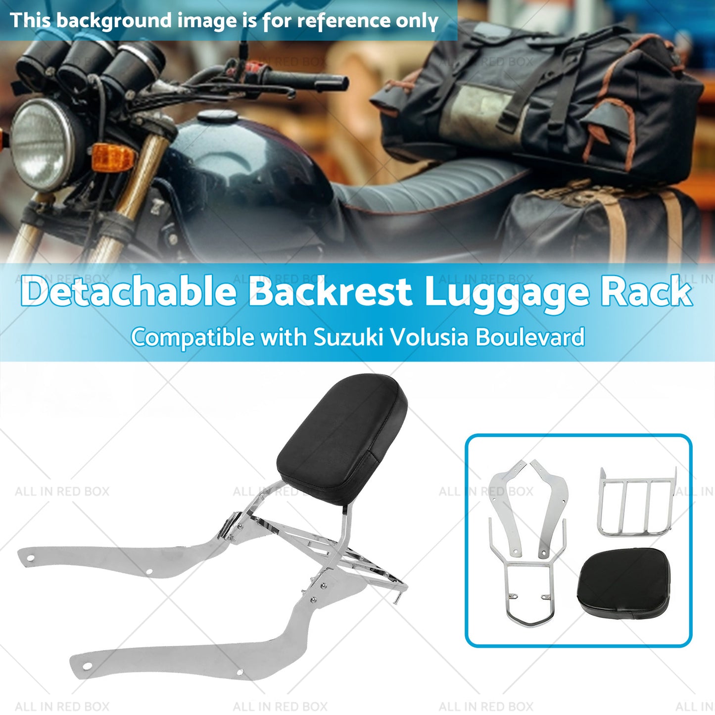 Backrest Sissy Bar W  Luggage Rack Suitable For Suzuki Boulevard C50 2005-2011