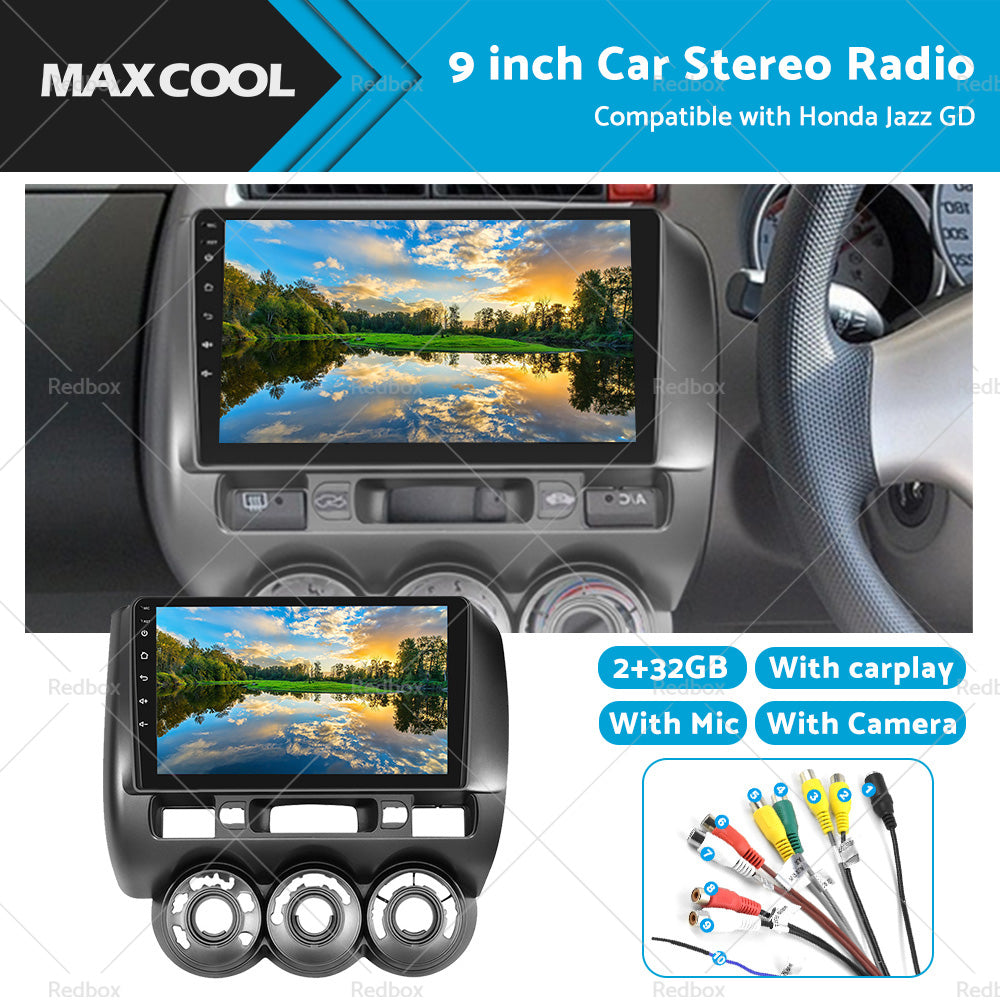 32GB Android11 GPS Navi Car Stereo Radio 9inch Head Unit Suitable For Honda Jazz GD