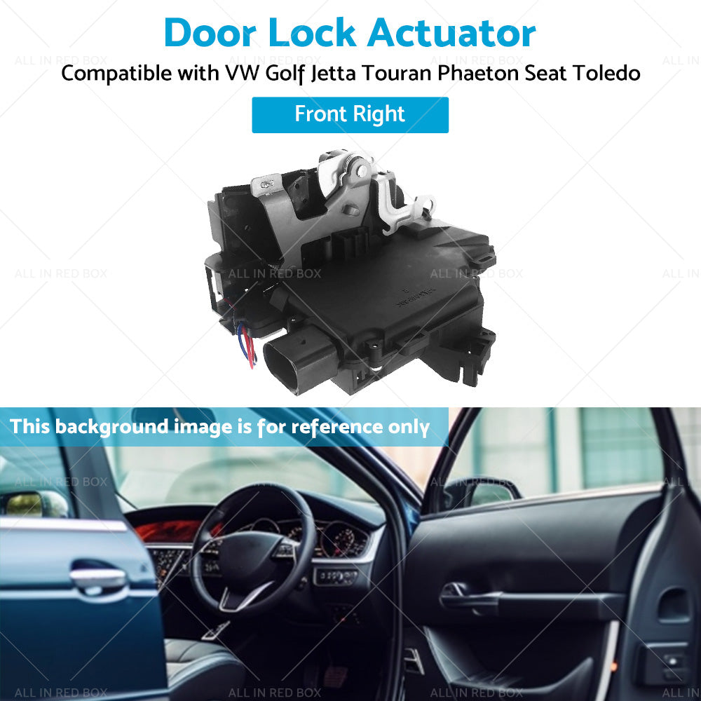 Front Right Door Lock Actuator 3D2837016A Suitable for VW Golf Jetta Touareg