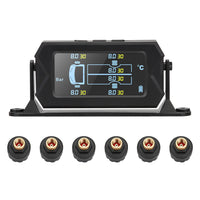 Tyre Pressure Monitoring System  6 Wheel Sensor for Caravan Truck Trailer Solar