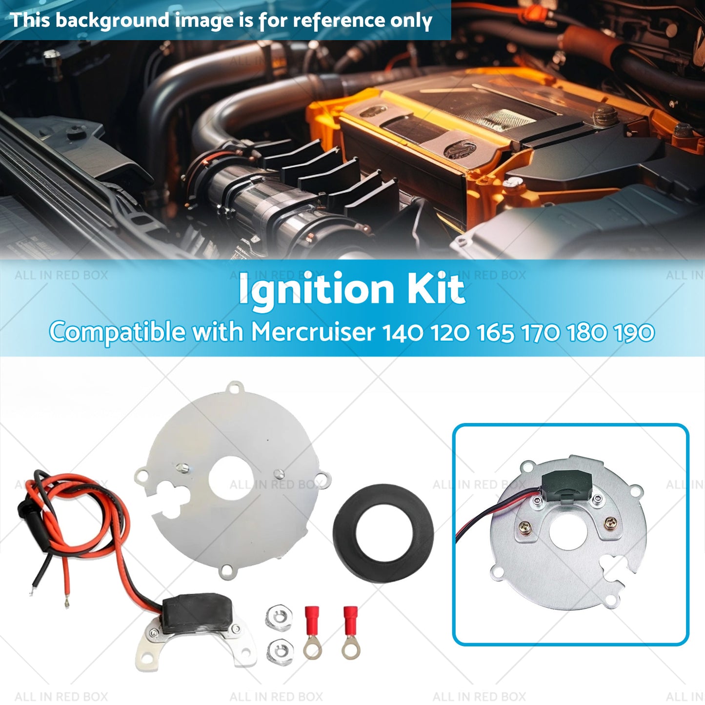 Ignitor Ignition Kit 4Cyl Distributor 1146A Suitable for Mercruiser 140 120 OMC