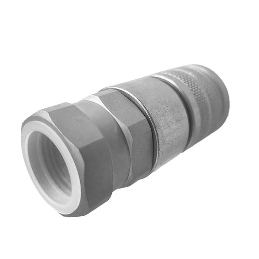 Hydraulic Female Flat Faced Coupler Suitable For Bobcat 7246790 1/2in Body 3/4in Sae Thread