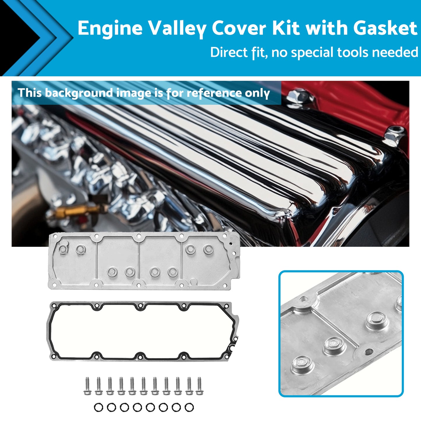 {{ Engine Valley Cover Kit w/Gasket Suitable For GMC Silverado SUV LS2 07-13 }} - Buy Car Parts Online at {{ Kaka Auto Parts }}.