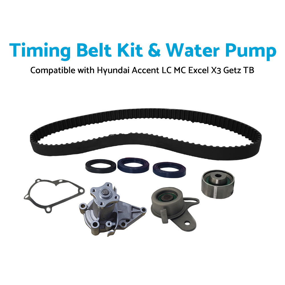 Timing Belt Kit  and  Water Pump Suitable For Hyundai Accent LC MC Excel X3 Getz TB