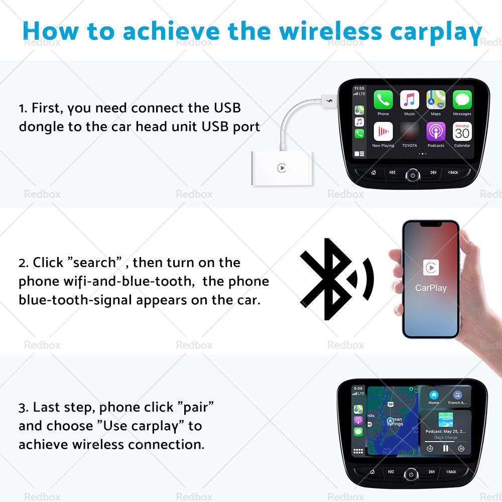 USB Wireless CarPlay Adapter Dongle For Apple iOS Car Auto Navigation Player