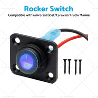 For Boat Caravan Truck Marine 12V 1 Gang Toggle Rocker Switch Panel ON OFF