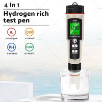 Portable 4 In 1 Hydrogen-Rich Test Pen PH ORP TEMP Water Quality Meter Tester