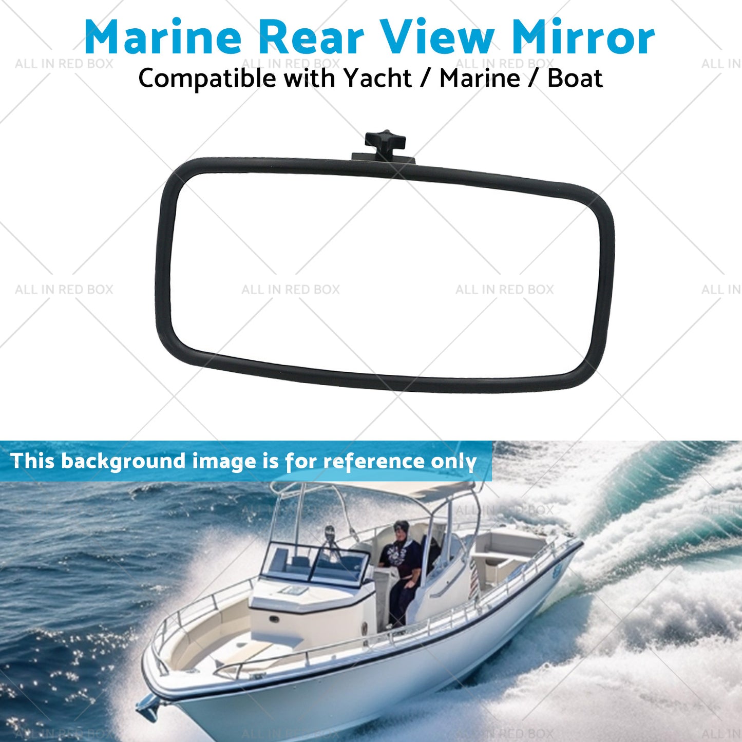 Retrofit Mount Bracket Ski Pontoon Rear View Mirror For Marine Boat Yacht