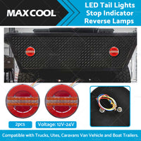 2x LED Tail Lights Stop Indicator Reverse Lamps Suitable For Trailer Truck Ute