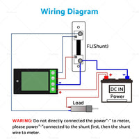 DC 6. 5~100V 20-50-100A LCD Digital Combo Panel Display Volt Amp Power Watt Meter