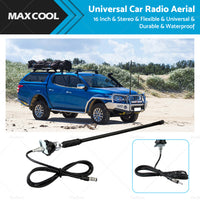 Stereo Aerial Ariel Arial Rubber UNIVERSAL Car Radio Flexible Roof Wing Mounting