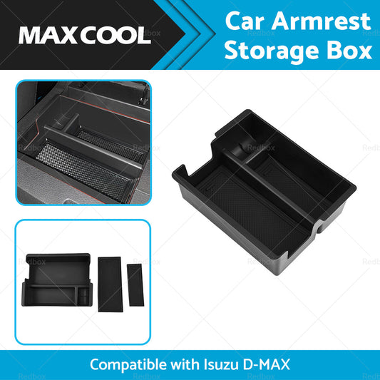 Black Center Console Armrest Storage Box Tray Suitable for Isuzu D-Max DMAX