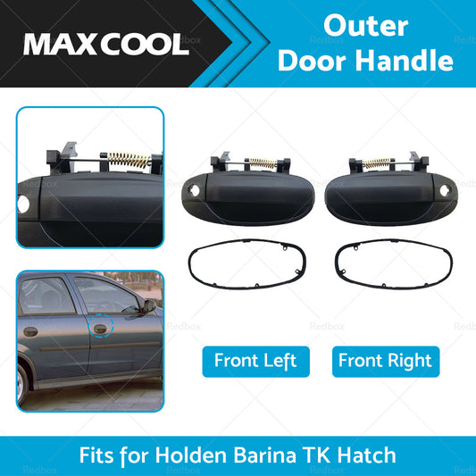 Door Handle Outer Left+Right Front Black for Holden Barina TK Hatch 2005-2011