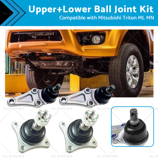 4pcs Upper+Lower Ball Joint Kit Suitable for Mitsubishi Triton ML MN UTE 4WD RWD