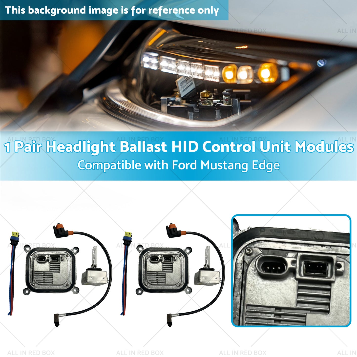 1 Pair Headlight Ballast HID Control Unit Modules Suitable for Ford Mustang Edge